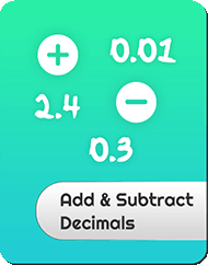 Add and subtract decimals